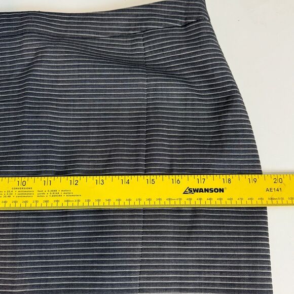 Akris Punto Grey Striped Cotton Pencil Skirt 8 - Picture 7 of 8